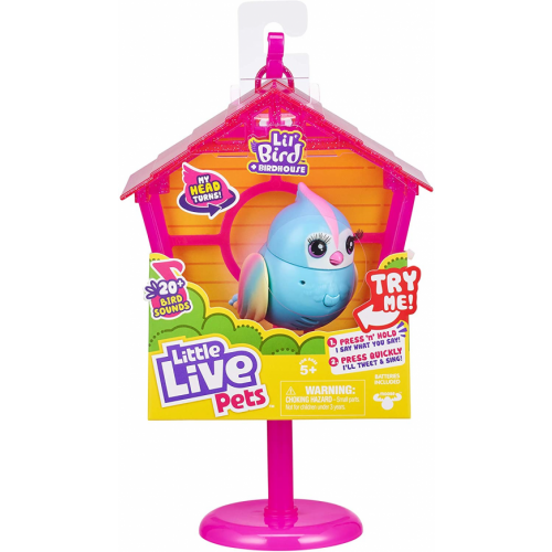 Little Live Pets Lil' Bird & Bird House - Rainbow Tweets - Interactive Fun