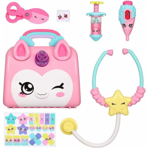 Kindi Kids Hospital Corner Unicorn Doctors Bag Play Set - Includes 4 Shopkins Accessories