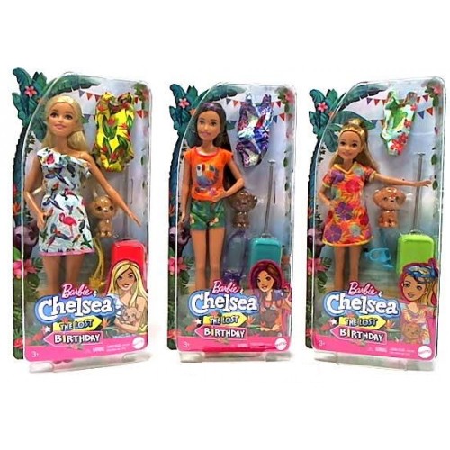 ?Barbie and Chelsea The Lost Birthday Playset with Doll, Pet Puppy and Travel Accessories, Gift for 3 to 7 Year Olds GRT86