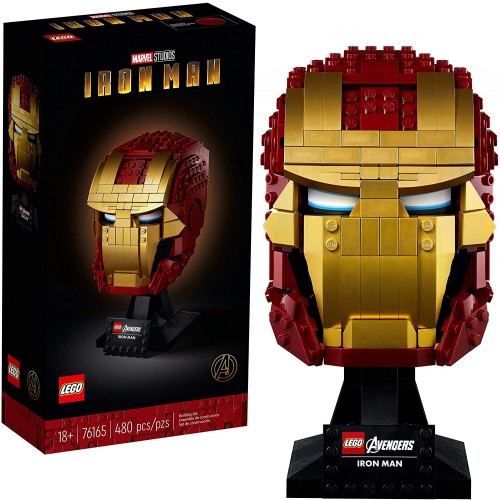 LEGO Marvel Iron Man Helmet Display Building Set, Collectible Gift Model for Adults