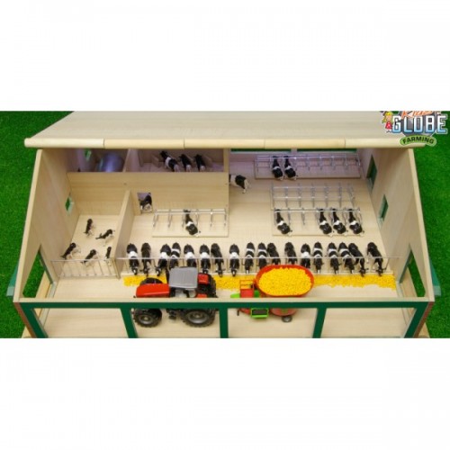 KIDS GLOBE CATTLE SHED WITH MILKING PARLOUR 1:32