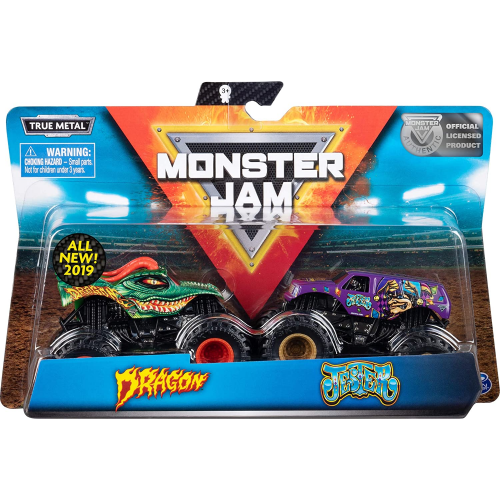 Monster Jam - Authentic 2 Pack, 1:64 Scale Die-Cast Monster Trucks
