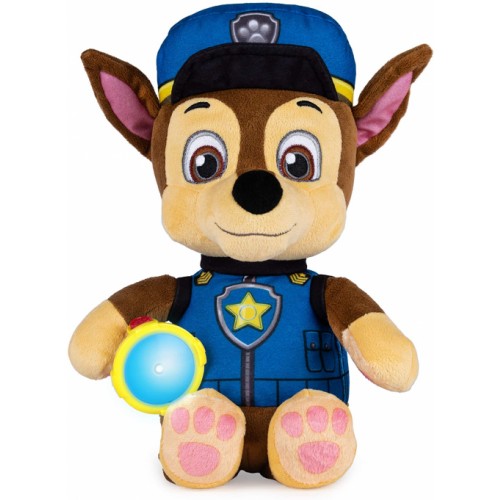Paw Patrol Snuggle Up Chase Plush with Torch and Sounds,