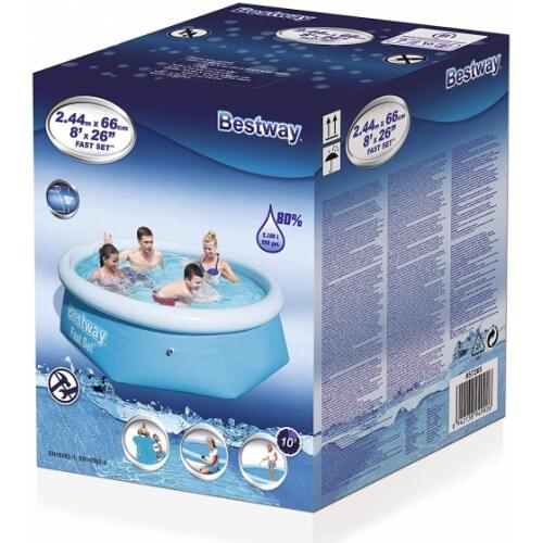 Bestway - Fast Set Pool, 244cm ( 8 Foot x 26 Inches)
