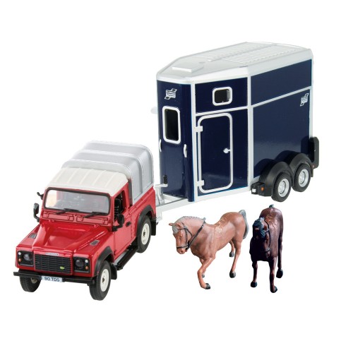 Britains 1:32 Land Rover Horse Set Farm Playset, Collectable Farm Set for Children