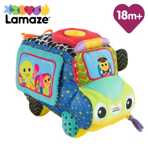 LAMAZE Freddie's Activity Bus Baby Toy, Plush Sensory Toy with Flaps & Discovery Mirror for Sensory Play | New Baby Gifts for Toddlers Boys & Girls From 18 Months, 2, 3+ Year Olds