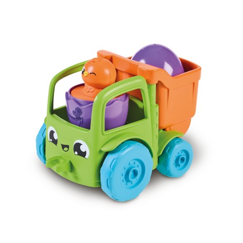 Toomies E73219C Tomy Hide and Squeak 2 in 1 Transforming Tractor, Push-Along Egg Character, Educational Shape Sorter with Colours and Sound, Toy for Baby Boys & Girls Aged 1, 2 & 3 Years Old
