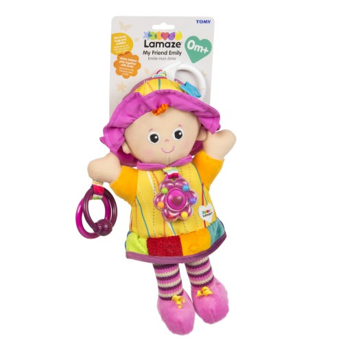 LAMAZE My Friend Emily, Clip on Pram and Pushchair Newborn Baby Toy, Sensory Toy for Babies Boys and Girls from 0 to 6 Months
