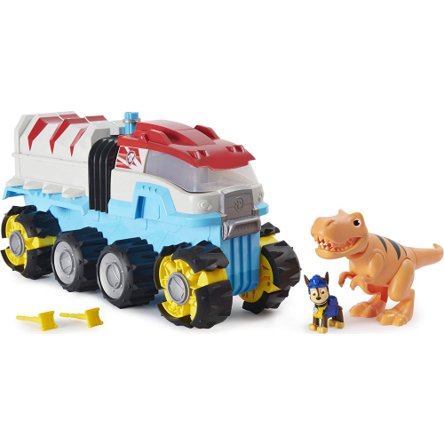 PAW Patrol 6058905 - Dino Rescue Dino Patroller Motorised Team Vehicle with Exclusive Chase and T-Rex Figures