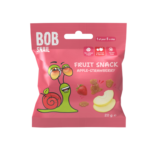 Bob Snail Fruit Bites - Apple Strawberry (20x20g)