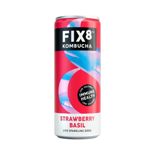 Fix8 Kombucha - Strawberry Basil (12x250ml)