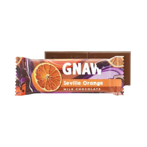 Gnaw Milk Chocolate Bar - Seville Orange (25x35g)