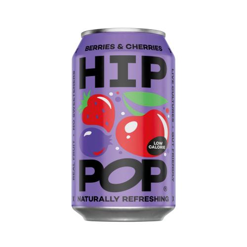Hip Pop Living Soda -  Berries and Cherries (12x330ml)