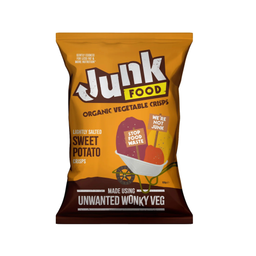 Junk Food Organic Sweet Potato Crisps - Lightly Salted (18x30g)