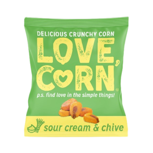 Love Corn Snack Shot Crunchy Corn - Sour Cream & Chive (24x20g)