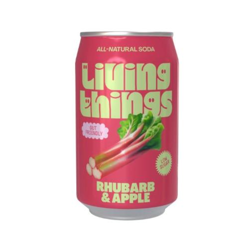 Living Things Soda - Rhubarb & Apple (12x330ml)