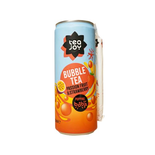 Tea Joy Boba Tea - Passionfruit & Strawberry (12x330ml)