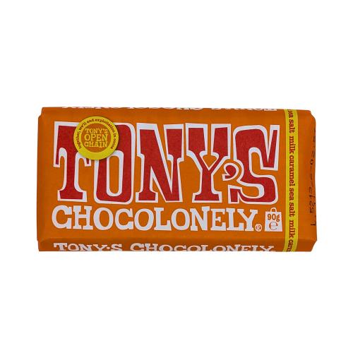 Tony's Chocolonely Bar - Milk Chocolate Caramel Sea Salt (21x90g)