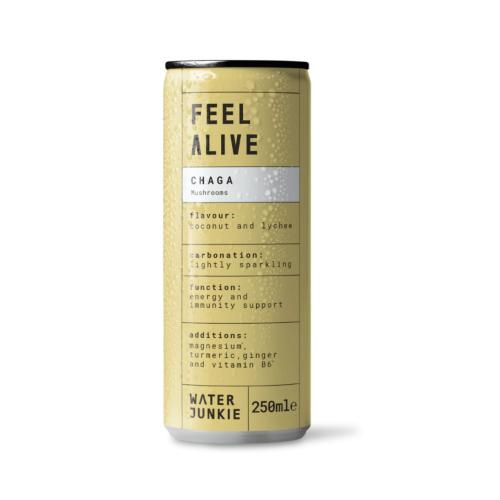 Water Junkie Feel Alive Chaga - Coconut & Lychee (12x250ml)