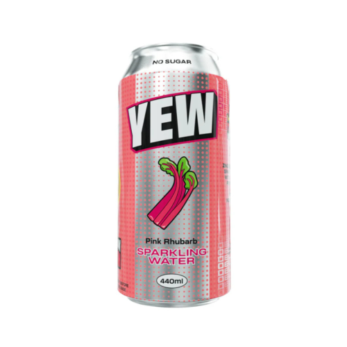 YEW Sparkling Water - Pink Rhubarb (12x440ml)
