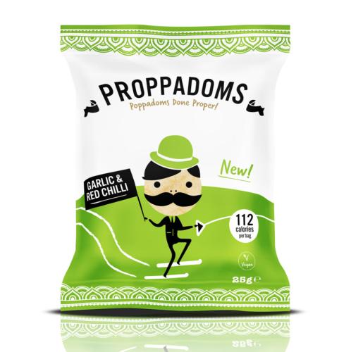 Family Secret Proppadoms - Garlic & Red Chilli (24x25g)