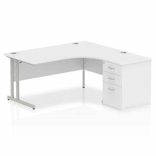 Impulse Cantilever Crescent Desk Workstation Right Hand