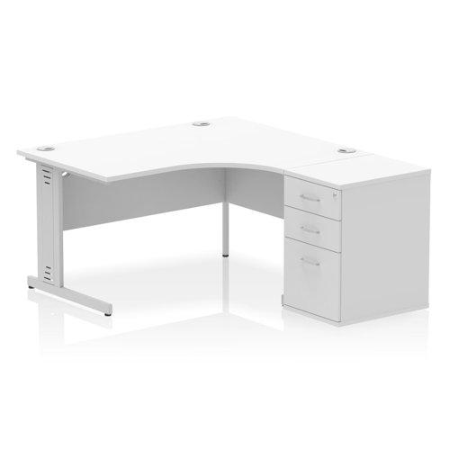 Impulse Cable Managed Crescent Desk Workstation Right Hand
