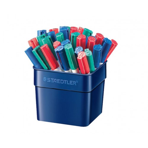 Staedtler Pupils Whiteboard Markers Assorted Colours in a Tub of 36