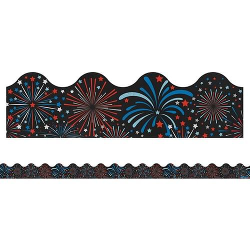 Scalloped Trimmer - Fireworks - 3ft x 2.25" (Pack of 13)