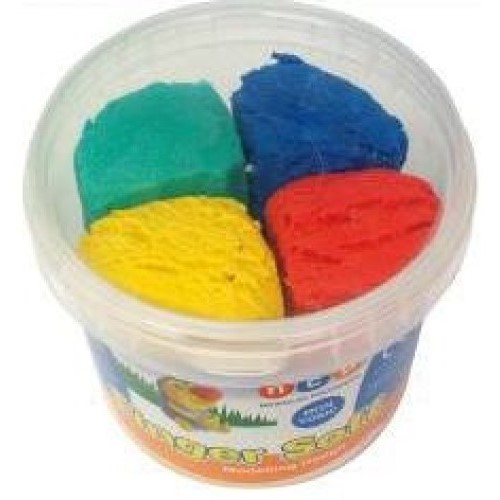 Fingersoft Dough In Tub Assorted Colours (Pack of 4)