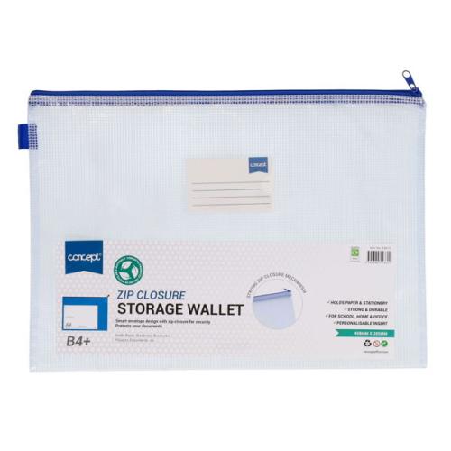Strong Mesh Zipper Bags A4+ (Pack of 12)