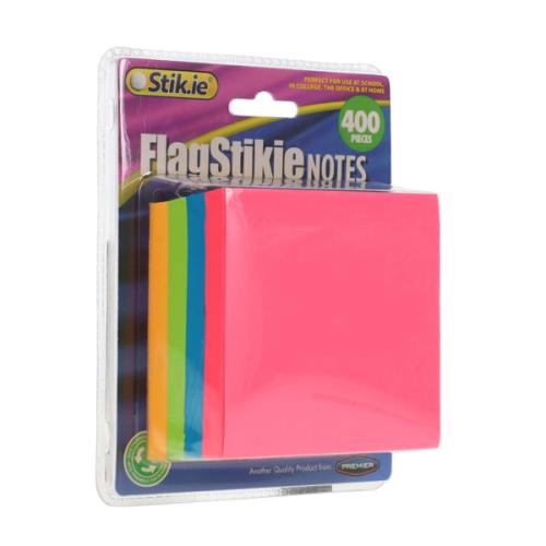 Sticky Notes 75mm x 75mm Assorted Colours 4 x 100 Sheets (Pack of 400)