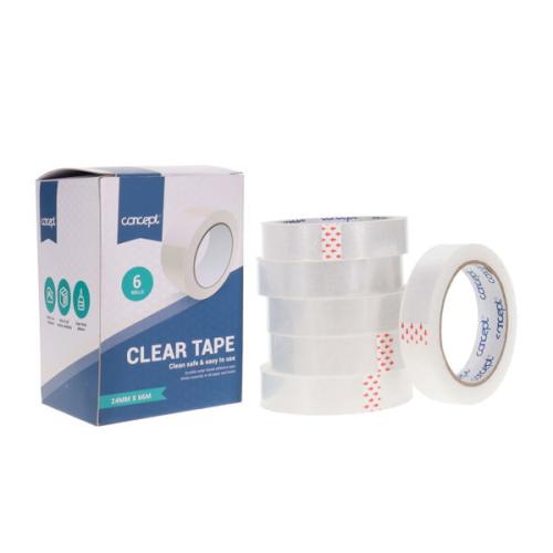 Clear Tape Roll 24mm x 66m (Pack of 6)
