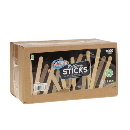 Lollipop Sticks - Natural (Box of 1000)