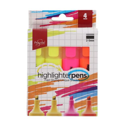 Highlighters Assorted Colours (Pack 4)