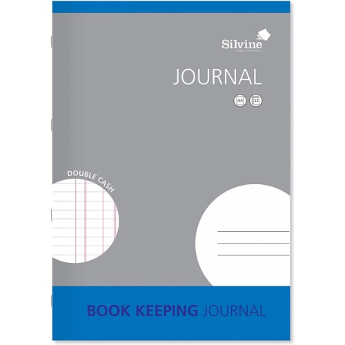 Silvine A4 Book Keeping Journal, 32 Pages Printed 'Double Cash' - Ref SJA4J