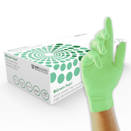 Green Pearl - Nitrile Gloves -10 x 100 - Medium