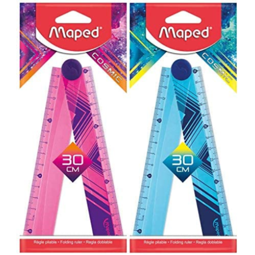 Maped Cosmic Folding 30cm Ruler Blue and Pink
