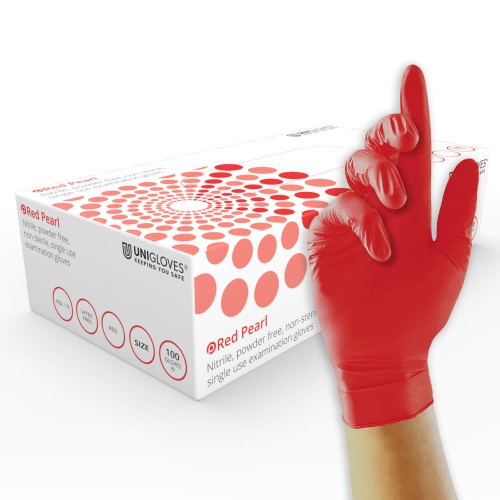 Red Pearl - Nitrile Gloves -10 x 100 - Medium