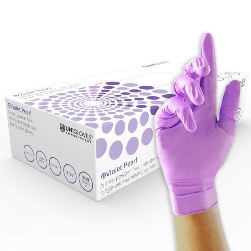 Violet Pearl - Nitrile Gloves -10 x 100 - Large