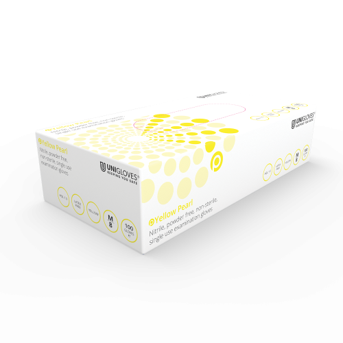 Yellow Pearl - Nitrile Gloves -10 x 100 - Small