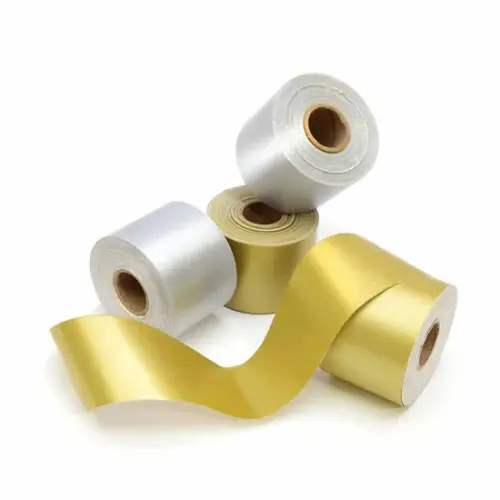 Metallic Gold & Silver Poster Paper Straight Edge Border Rolls - 48mm x 50m - Pack of 4