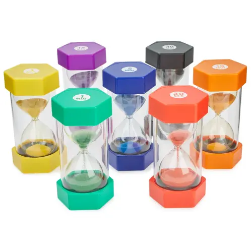 Classroom Sand Timer Kit - Assorted Times & Colours - Pack of 7