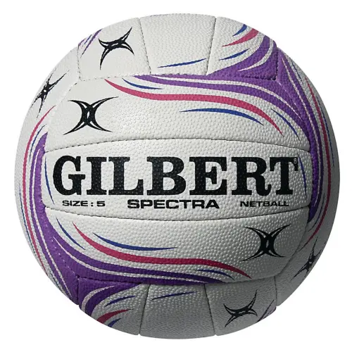 Gilbert Spectra Match Netball - White/Pink/Purple - Size 5 - Each