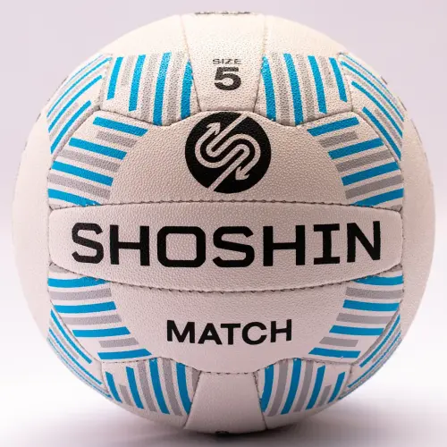 Shoshin Match Netball - White/Blue - Size 5 - Each
