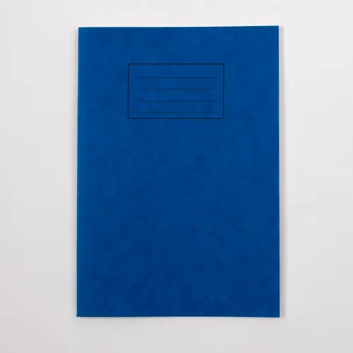 A4/297 x 210mm Blue Cover 10mm Squared Exercise Book - 64 Page - Pack of 50
