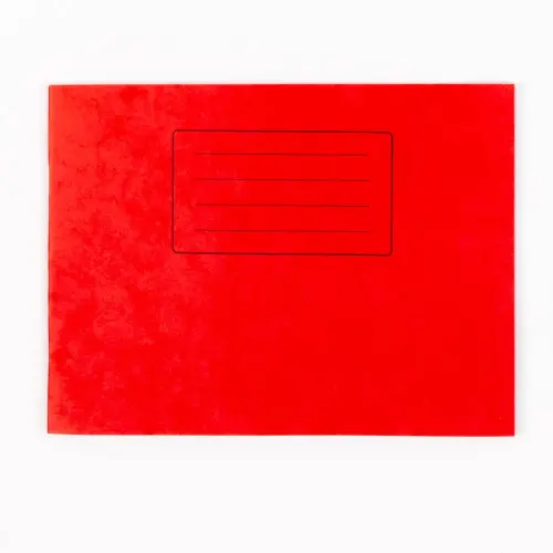 6 x 8"/150 x 200mm Red Cover 4/15mm Ruled Handwriting Exercise Book - 40 Page - Pack of 100