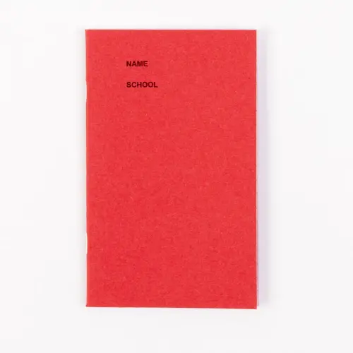 6.5 x 4"/165 x 102mm Red Cover 8mm Ruled Notebook/Exercise Book - 48 Page - Pack of 100