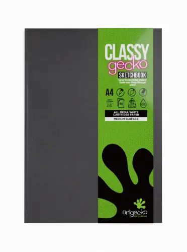 Artgecko A4/297 x 210mm Portrait Case Bound Sketchbook - 150gsm - 92 Pages - Pack of 5