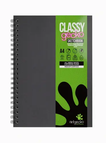 Artgecko A4/297 x 210mm Portrait Spiral Sketchbook - 150gsm - 40 Sheets - Pack of 5